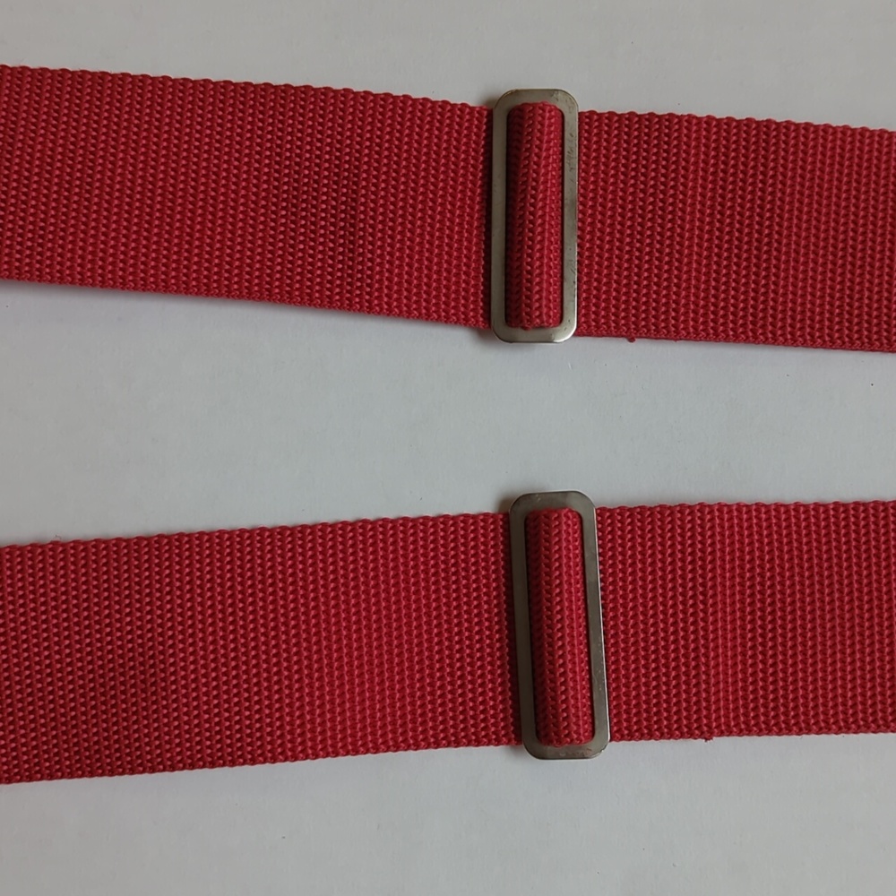 Utility Clip End Retro Suspender Galluses Red - Picture 7 of 12